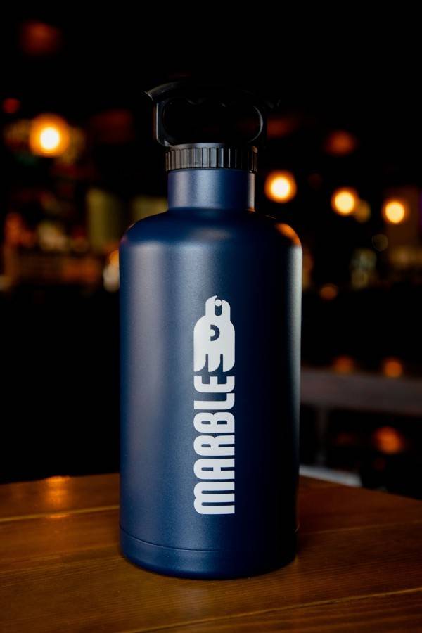 64 oz Stainless Steel Insulated Water Bottle and Beer Growler (Black) –  Highland Peak Co.