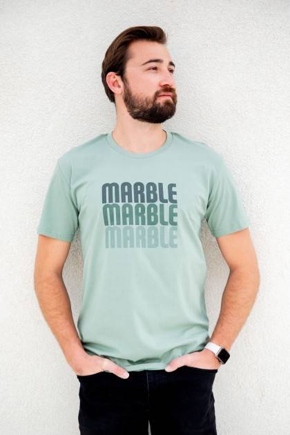 Green Triple Marble Tee - Front 6'3