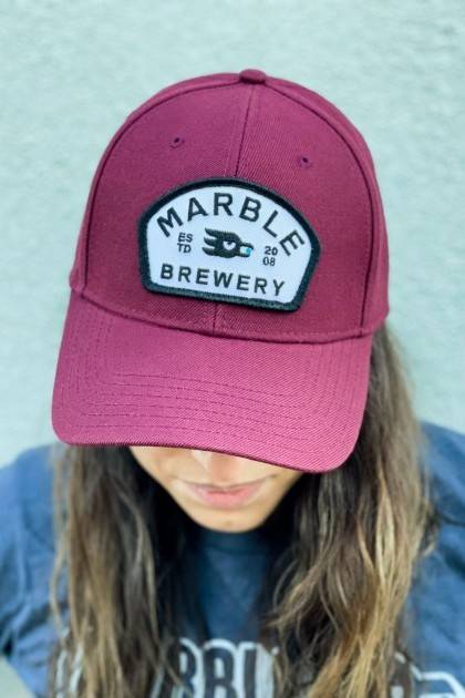 Maroon Round Patch Hat - Front