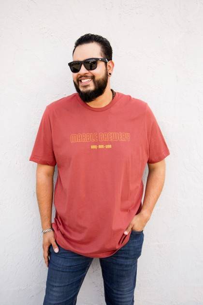 marble rust tee front view